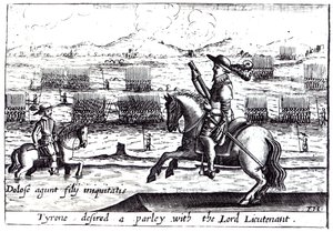 Tyrone desiderava un colloquio con il Lord Luogotenente a Kinsale, 1601 da English School